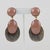 Contemporary Cilea Paris Taupe and Cocoa Resin Dangle Clip Earrings For Sale - Image 3 of 8