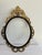 Metal Vintage Ornate Solid Brass Oval Frame, Baroque Style For Sale - Image 7 of 11