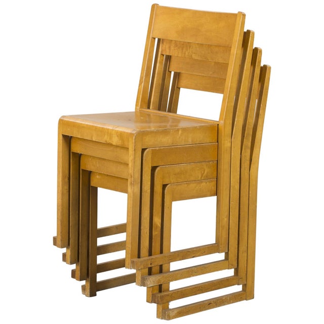 1930s Vintage Sven Markelius Stacking Chairs Set Of 4 Chairish