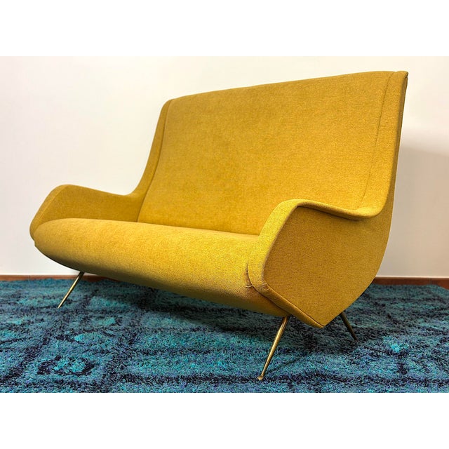 2-Seater Sofa by Aldo Morbelli for ISA Bergamo, Italy, 1950s For Sale - Image 14 of 14