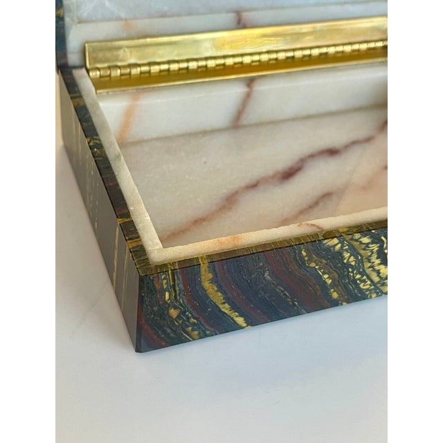 Handcrafted Box in Tiger Iron, Italy, 1950s For Sale - Image 14 of 15