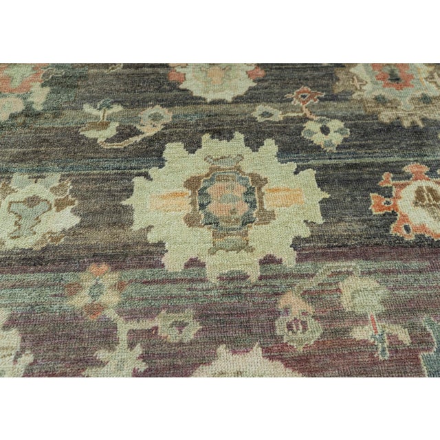 Turkish Oushak Old Wool Rug 9'3" x 11'9" #30140 For Sale - Image 4 of 8