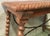 19th Spanish Farm Table With Iron Stretchers, Hand-Carved Top and Drawer For Sale - Image 9 of 13
