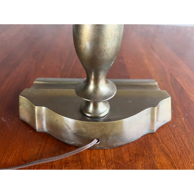 Vintage Early 20th Century Brass Barrister or Banker Desk or Task Lamp With Bakelite Switch Buttons For Sale In Washington DC - Image 6 of 12