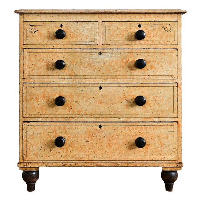 Orange English 19th Century Chest of Drawers For Sale - Image 8 of 16