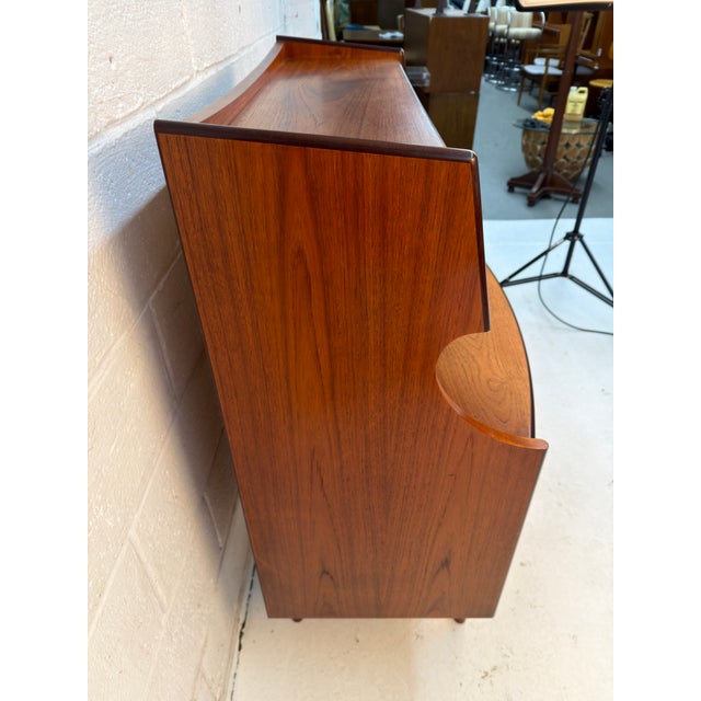 Mid-Century Modern Teak Secretary Desk Attributed to Gunnar Falsig for Falsig Møbler For Sale - Image 10 of 16