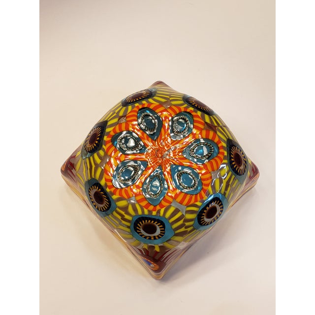 Murano Mario Formentello Murano Glass Bowl Murrine Mosaic Millefiori Signed For Sale - Image 4 of 16