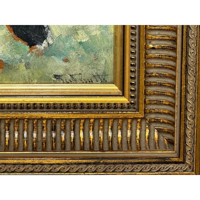 Olive Friesian Cow Grazing Oil Painting by George Smith Rsa (Scottish, 1870–1934), Signed, c.1900s Edwardian Impressionist Animal Art, Framed For Sale - Image 8 of 18