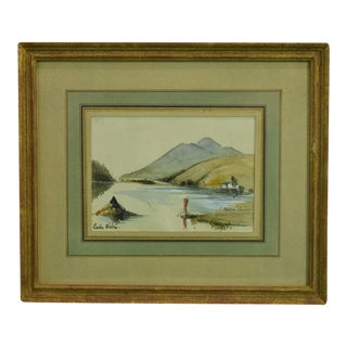 Mid 20th Century Loch Oich Scottish Watercolour For Sale
