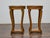 Wood Pair of 19th Century English Regency Walnut Side Tables with Carved Details For Sale - Image 7 of 12