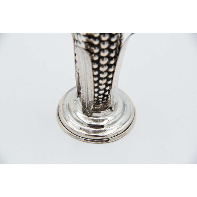 Silver Toothpick Holder in the Shape of Cornmeal, in Good conditions. Designed 1920 to 1949