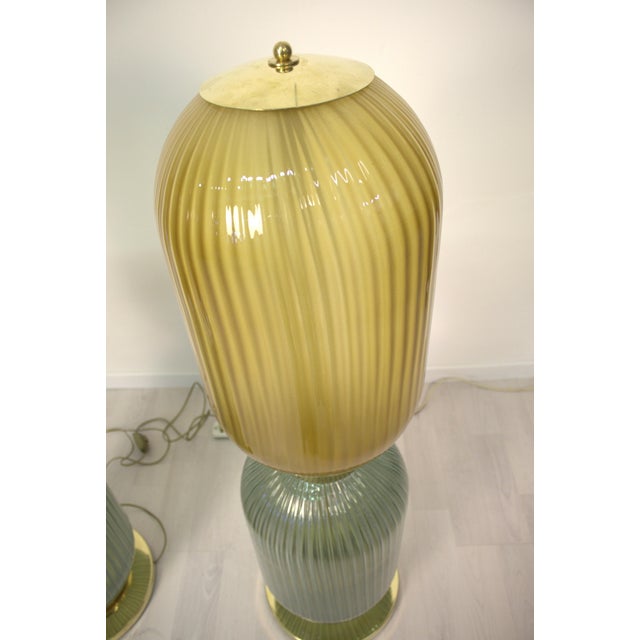 Murano Glass Floor Lamps by d.m., Set of 2, in New conditions. Designed from 2000 European Plug (up to 250V).