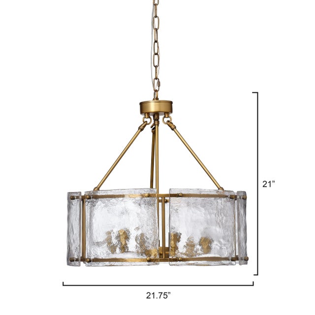 Hollywood Regency Jamie Young Glenn Large Round Chandelier in Antique Brass For Sale - Image 3 of 5