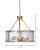 Hollywood Regency Jamie Young Glenn Large Round Chandelier in Antique Brass For Sale - Image 3 of 5