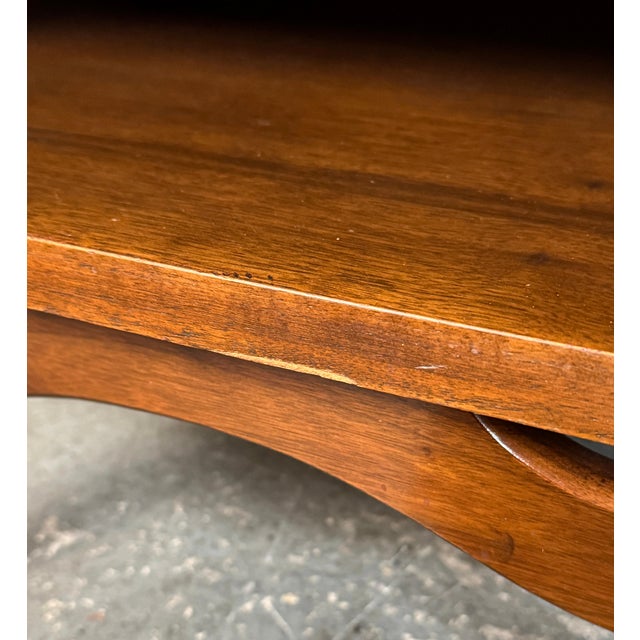 Late 20th Century Pair of Walnut Drop Door Night Stands by Carlton House Fine Furniture For Sale - Image 14 of 16