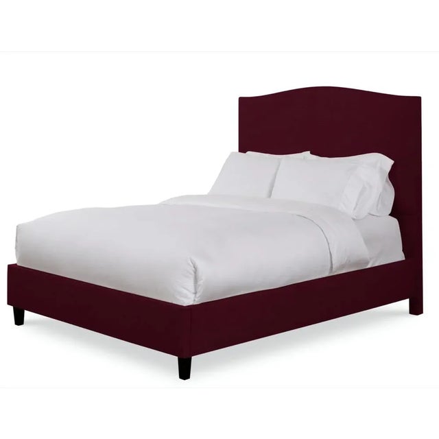 Casa Cosima Hazel Full/Double Headboard, Wine Velvet For Sale - Image 4 of 5