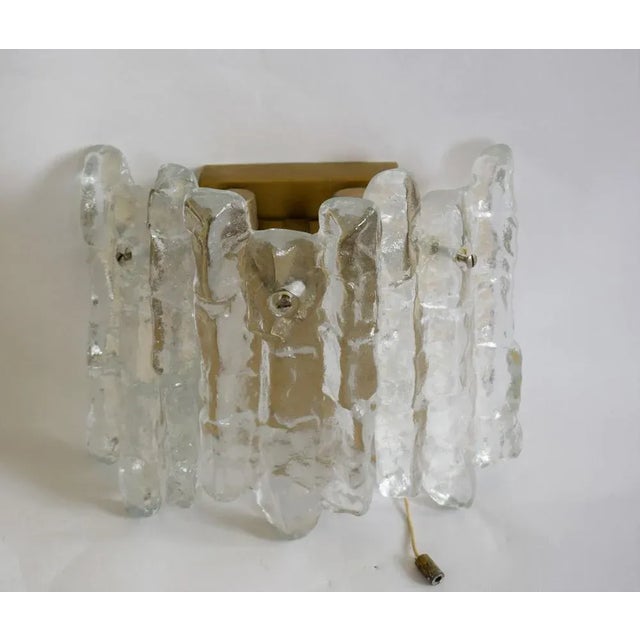 1960s Soria Ice Glass Wall Lamp from Kalmar Franken Kg, 1960s For Sale - Image 5 of 5
