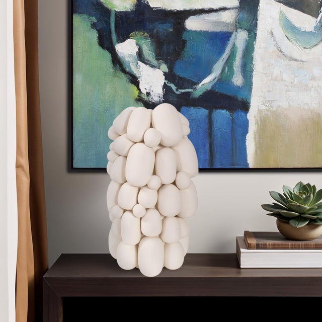 White Walford Abstract Vase For Sale - Image 8 of 10