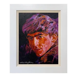David Lloyd Glover Beatle George Harrison Print on Canvas Limited Edition Signed 1990's