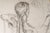 Drawing on paper depicting a young woman, 20th century. Drawing on paper, 20th century, depicting a young woman. H: 70cm,...