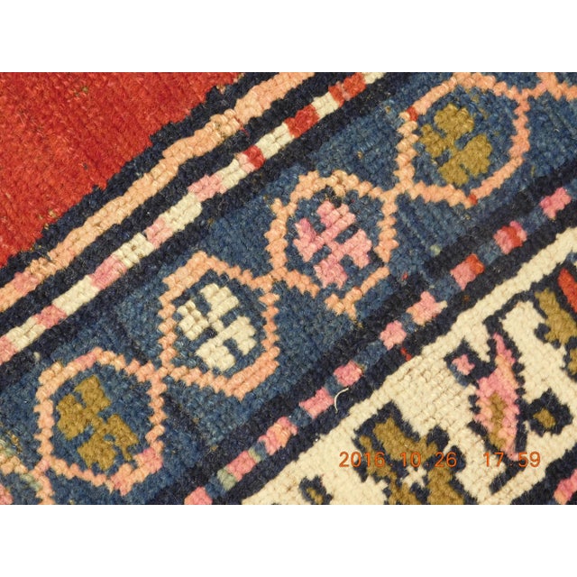 1920s Antique Hand-Knotted Caucasian Runner Rug For Sale - Image 9 of 13