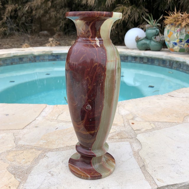 Vintage MidCentury Tall Marble Onyx Vase Chairish