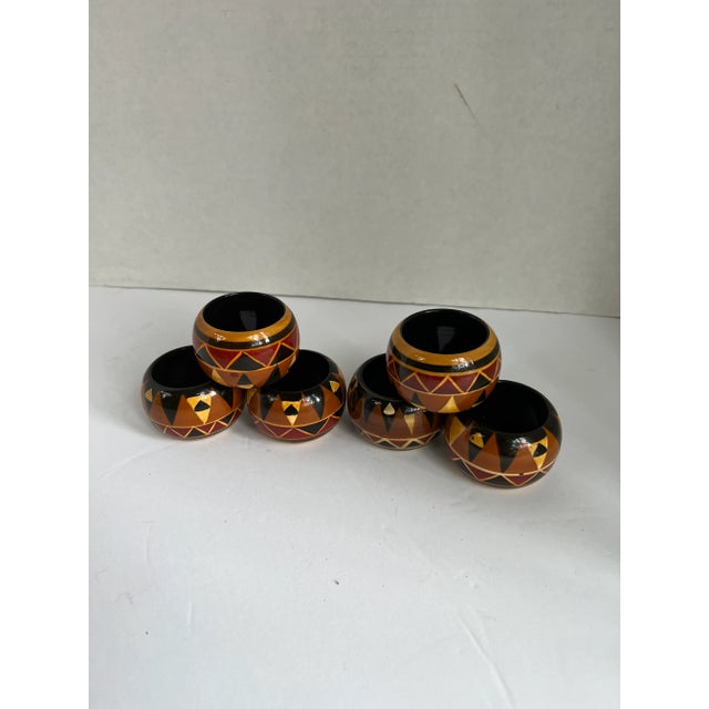 1990s Vintage Napkin Rings From Africa-6 Pieces For Sale - Image 5 of 5