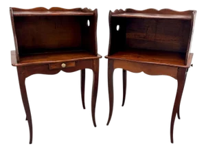 Near Pair 19th Century Louis XV Style Side Tables Nightstands.