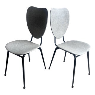 French Dining Chairs by Jacques Hitier, 1950s, Set of 2 For Sale
