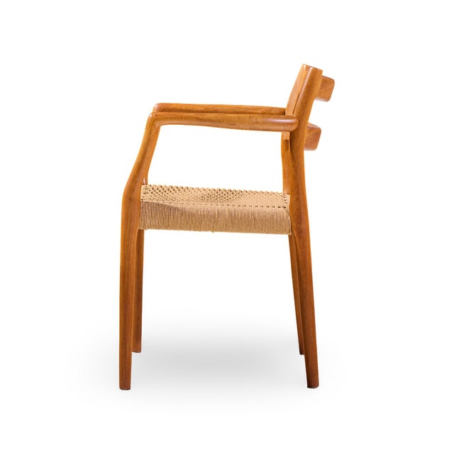 Niels Møller Models 84 and 67 Mid Century Danish Teak and Rope Dining Chairs - Set of 6 For Sale - Image 15 of 18