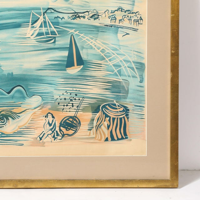 Printmaking Materials Post Impressionist Lithograh Entitled “le Havre” by Raoul Dufy For Sale - Image 7 of 11