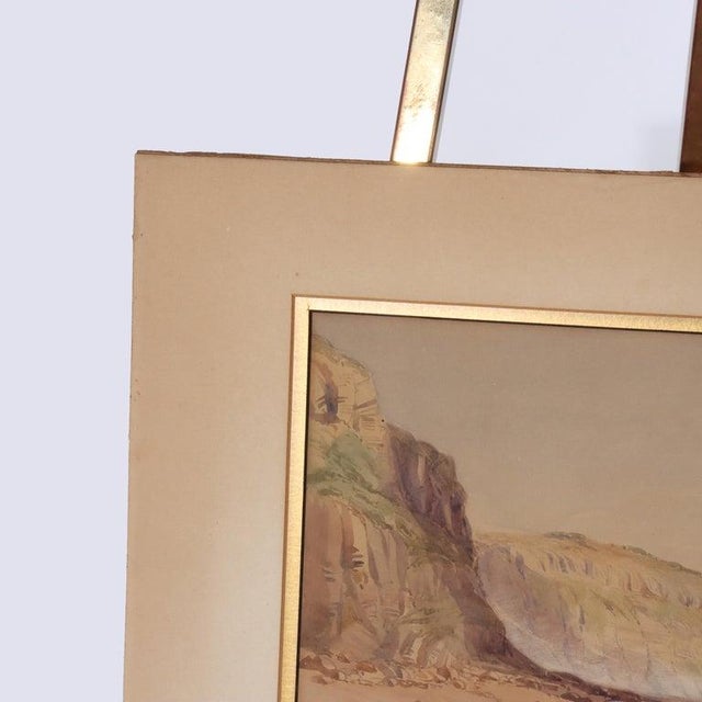 Paper Antique Watercolor on Paper Seascape Signed by Hastings C1908 For Sale - Image 7 of 8