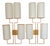 Tiges4 Wall Sconces in Patinated Gold Metal and Fabric by Aymeric Lefort, Set of 2 For Sale