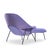 Metal Eero Saarinen for Knoll Mid Century Womb Chair With Ottoman For Sale - Image 7 of 10