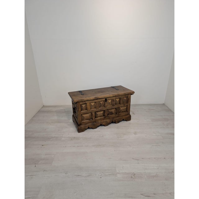 Large Vintage Baroque Chest in Wood, 1920s For Sale - Image 3 of 18