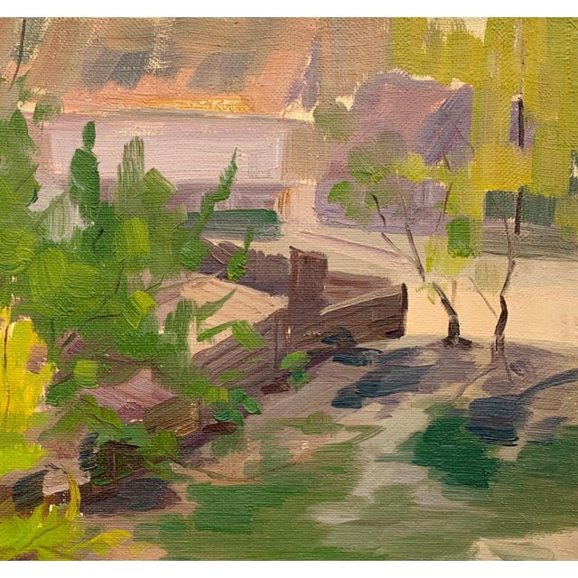 Realism Original Impressionist Oil Painting, Ukrainian Art 1960s 56-60 For Sale - Image 3 of 6