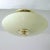 Mid-Century Modern Mid-Century German Opaline and Brass Flush Mount, 1950s For Sale - Image 3 of 16