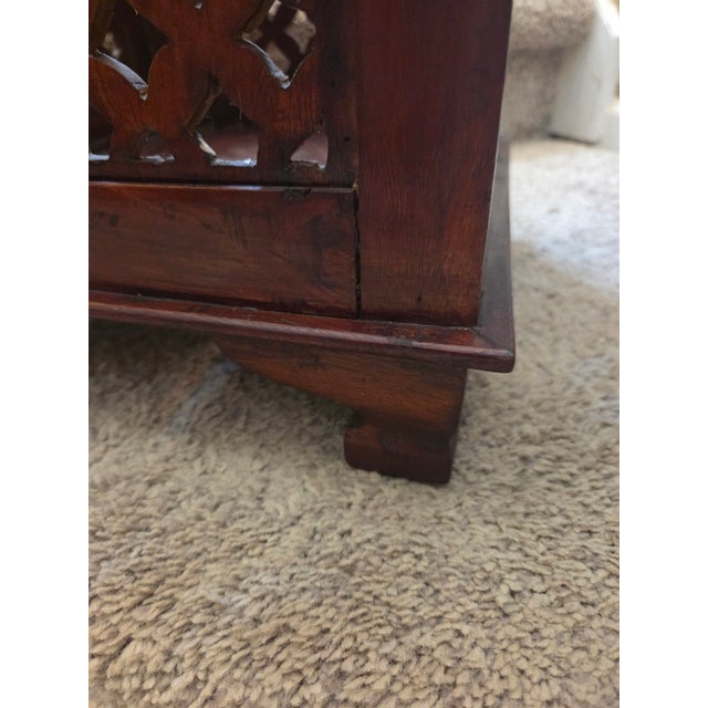 Vintage Classic Weathered Teak Planters - A Pair For Sale - Image 10 of 16