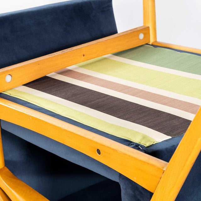 Re-Upholstered Armchairs In Teal Blue, 1950s, Set of 2 For Sale - Image 12 of 13