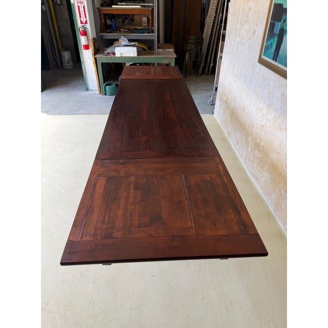French Early 20th Century Walnut Farm Table With Cabriole Legs and Two Extension Leaves For Sale - Image 14 of 18
