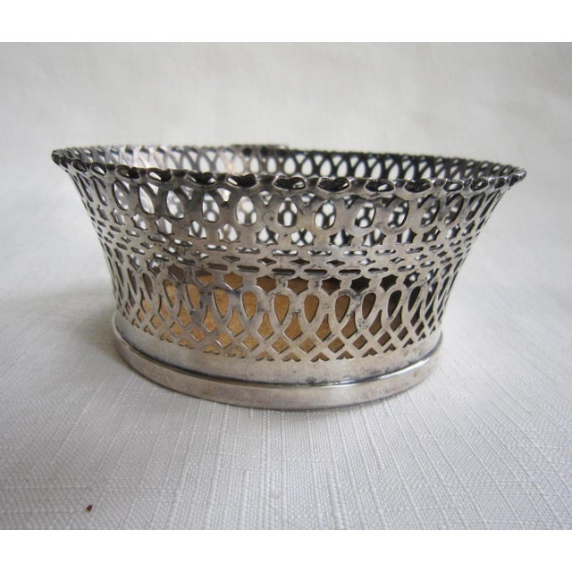 1950s Vintage Napier Silverplate Filigree Wine Coaster For Sale - Image 5 of 6