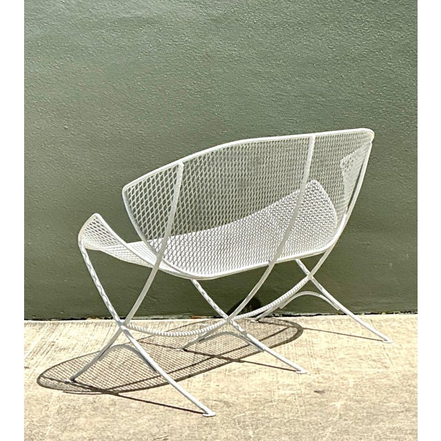 Mid-Century Modern Salterini “Orange Slice” Metal Mesh Bench For Sale - Image 9 of 18