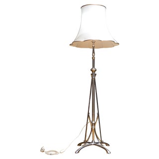Edwardian Chrome Floor Lamp, 1900 For Sale