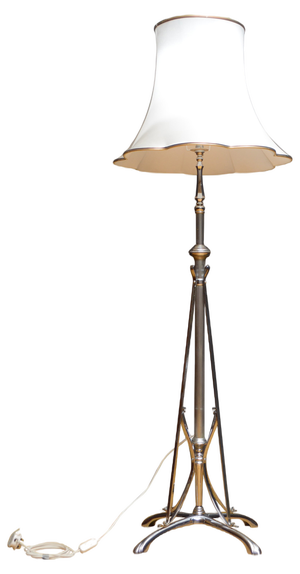 Edwardian Chrome Floor Lamp, 1900