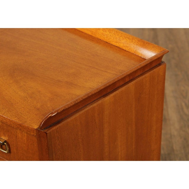 Mid Century Modern Parquetry Satinwood Nightstand Cabinet For Sale - Image 10 of 13