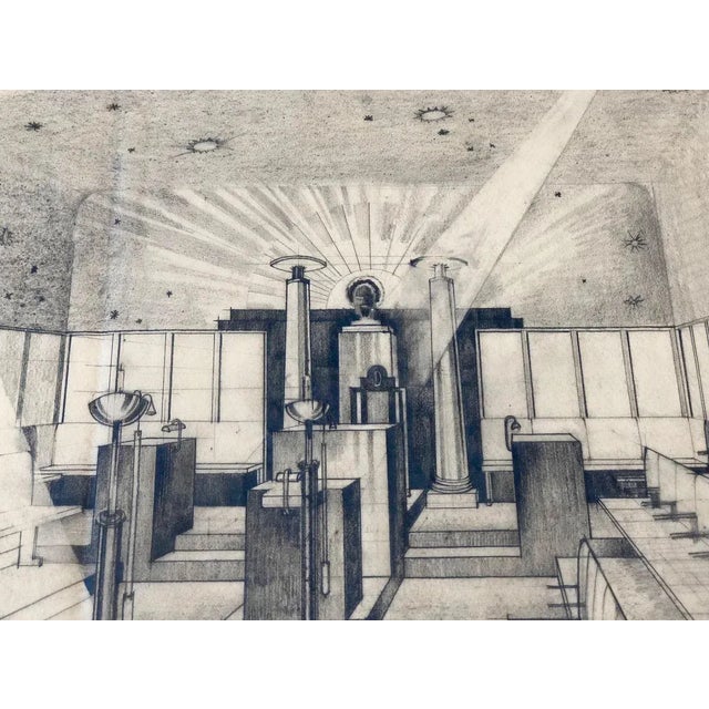 Freemasons Lodge Schwindgasse Working Drawings by Architects, Vienna, 1930, Set of 4 For Sale - Image 6 of 18