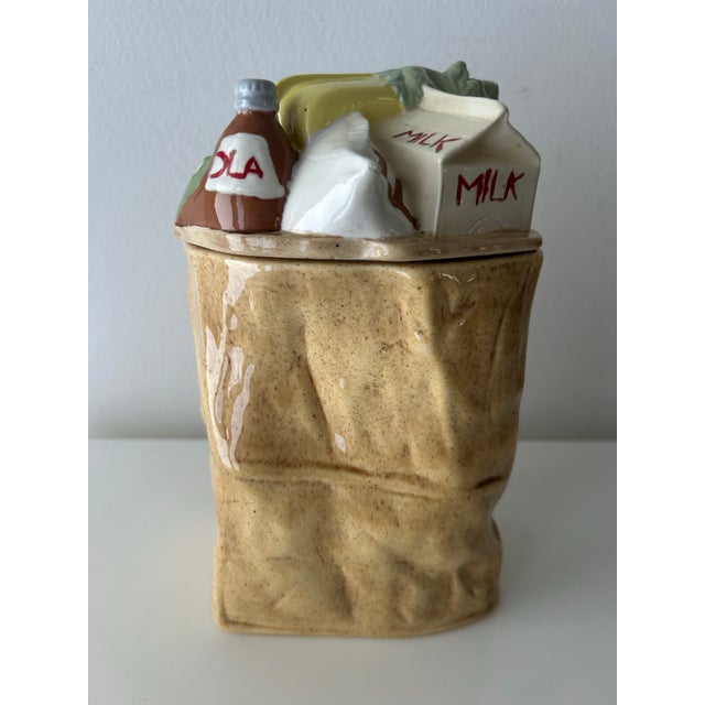 Brown Vintage Lidded Ceramic Kitchen Container-1976 For Sale - Image 8 of 12