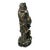 Chinese Art Large Carved Dark Green Soapstone Bodhidharma Statue For Sale