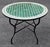 Moroccan 40" Handcrafted Hunter Green and White Moroccan Mosaic Table For Sale - Image 3 of 7