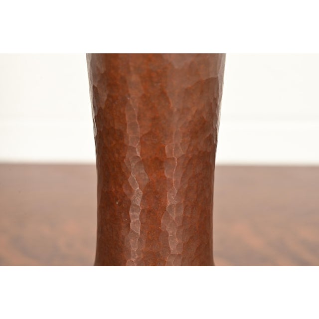 Metal Ramon Ramirez Arts & Crafts Hammered Copper Vase For Sale - Image 7 of 12